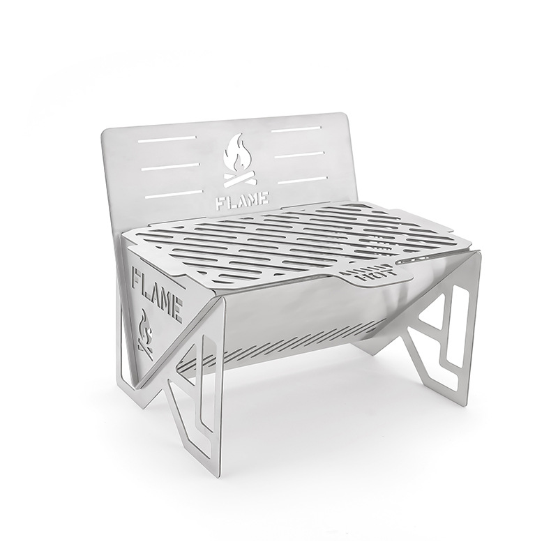 Camping Cooking Fire Pit - Outdoor Wood Burning Camp Stove, Portable