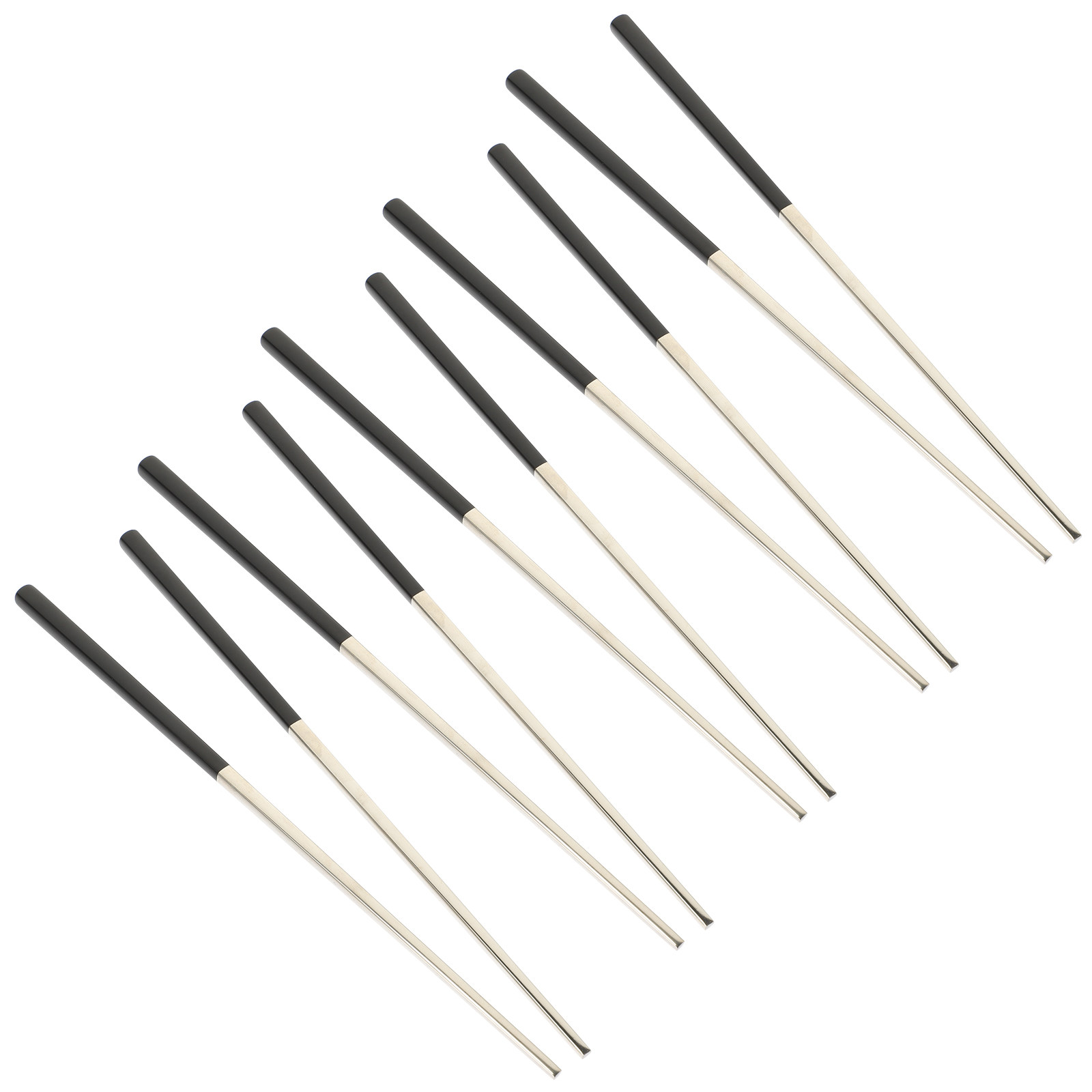 Camping Cooking And Dining Set - 5Pairs Non-Slip Stainless Steel Chopsticks Reusable