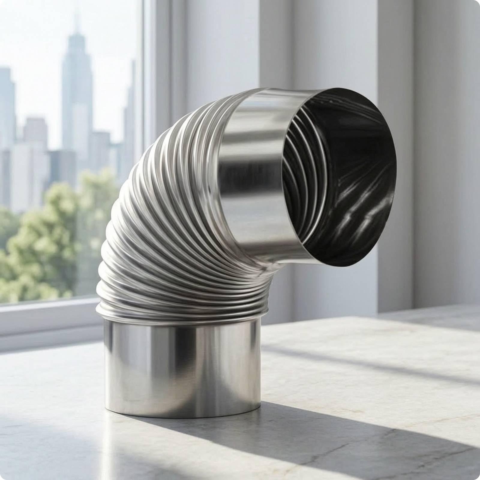 Camping Cooking Stove - Durable Stainless Steel Elbow Chimney for