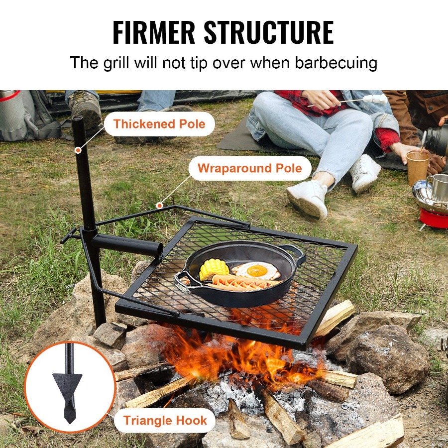 Swivel Campfire Grill for Fire - огляд і ціна Camping Cooking Fire Pit