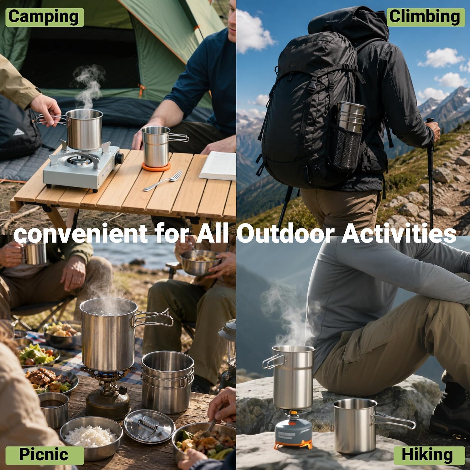 Foldable Camping Cups Mugs Cam - огляд і ціна Camping Cooking Food