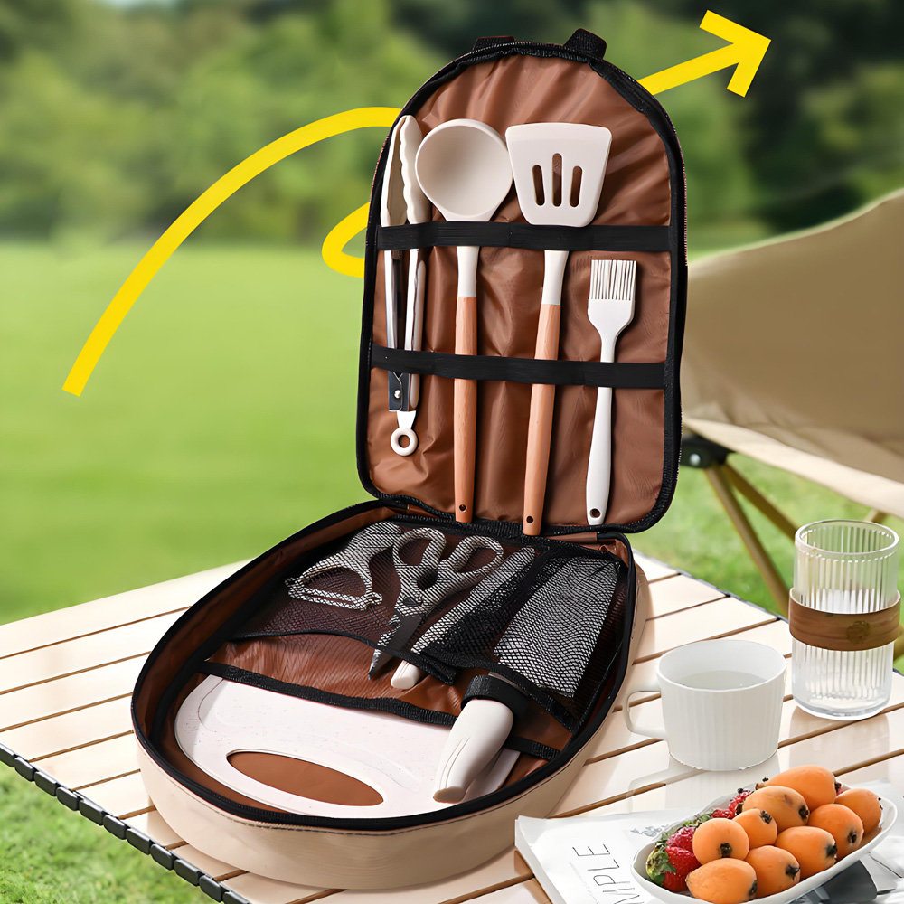10Pcs Portable Camping Cooking - огляд і ціна Camping Cooking And Dining Set