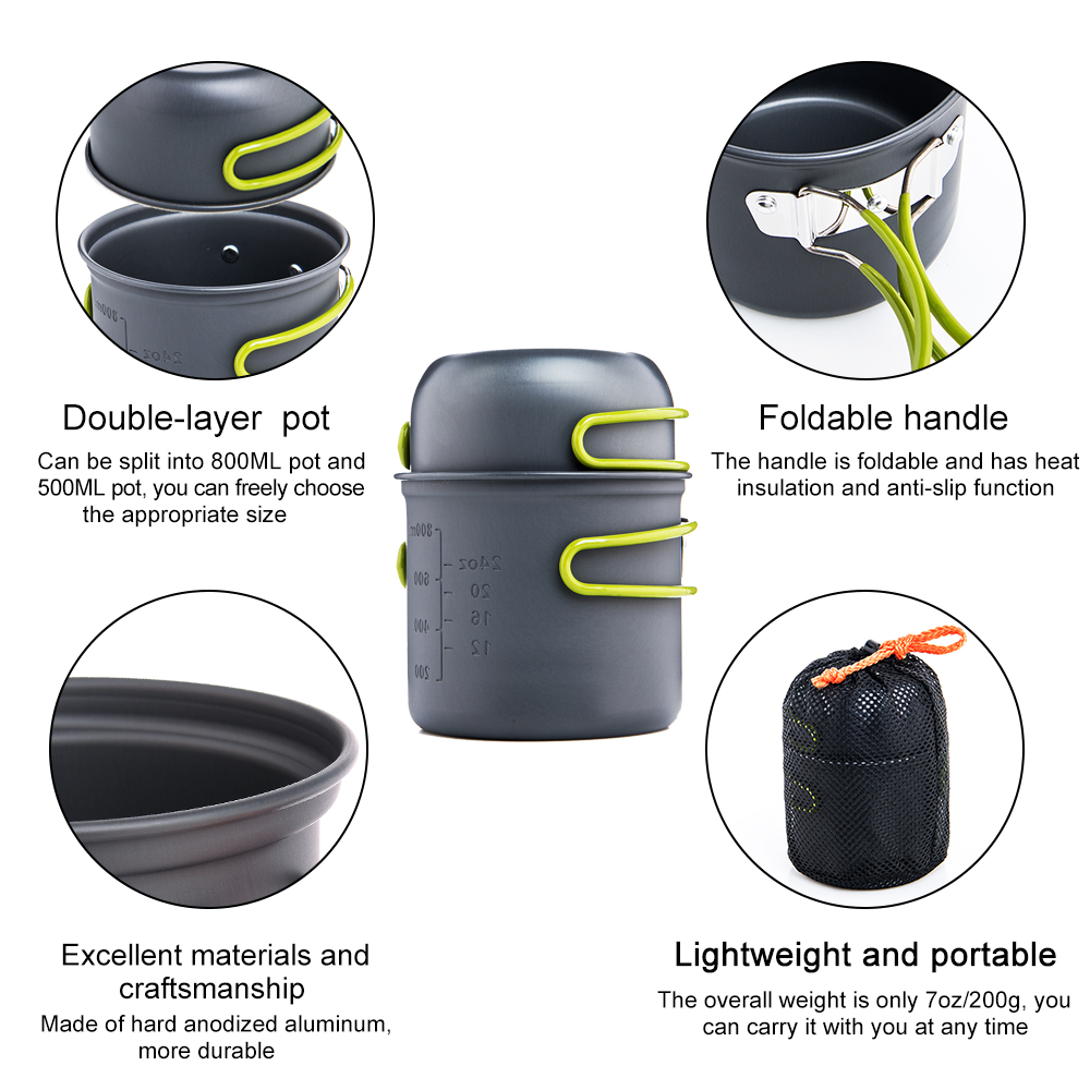 Widesea Camping Cooking Utensi - огляд і ціна Camping Cooking And Dining Set