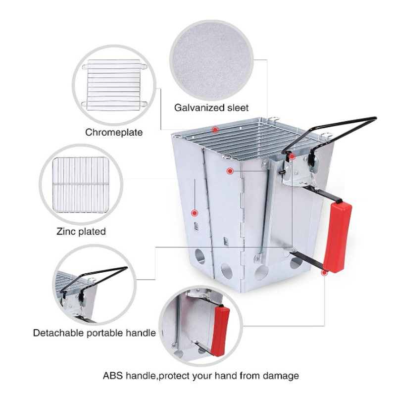 1PCS Collapsible Camping Grill - огляд і ціна Charcoal Chimney Starter