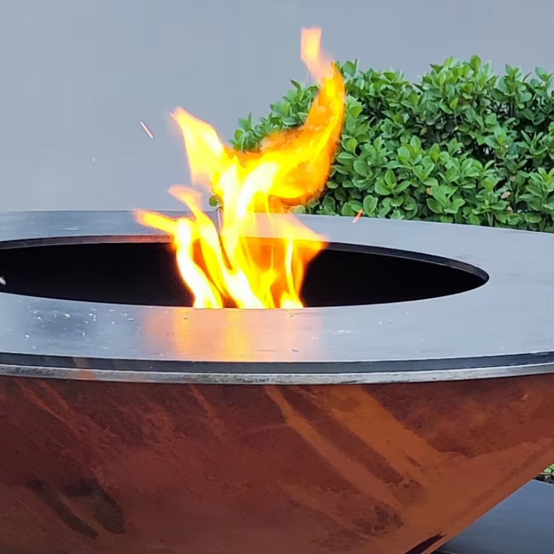 Large Corten Steel Fire Pit Ou - огляд і ціна Camping Cooking Fire Pit