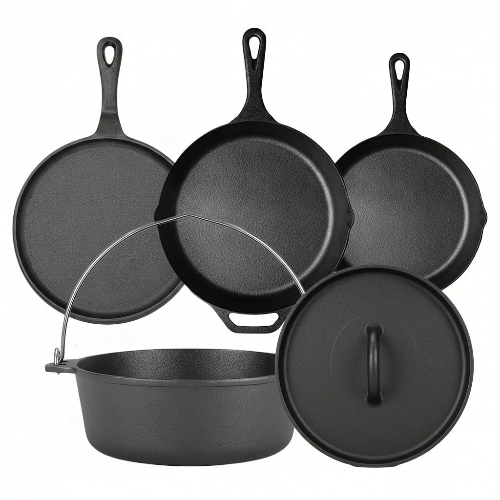 PACILACK Cast Iron Pots And Pa - огляд і ціна Camping Cooking Dutch Oven