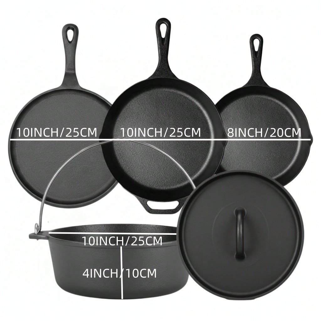 PACILACK Cast Iron Pots And Pa - огляд і ціна Camping Cooking Dutch Oven