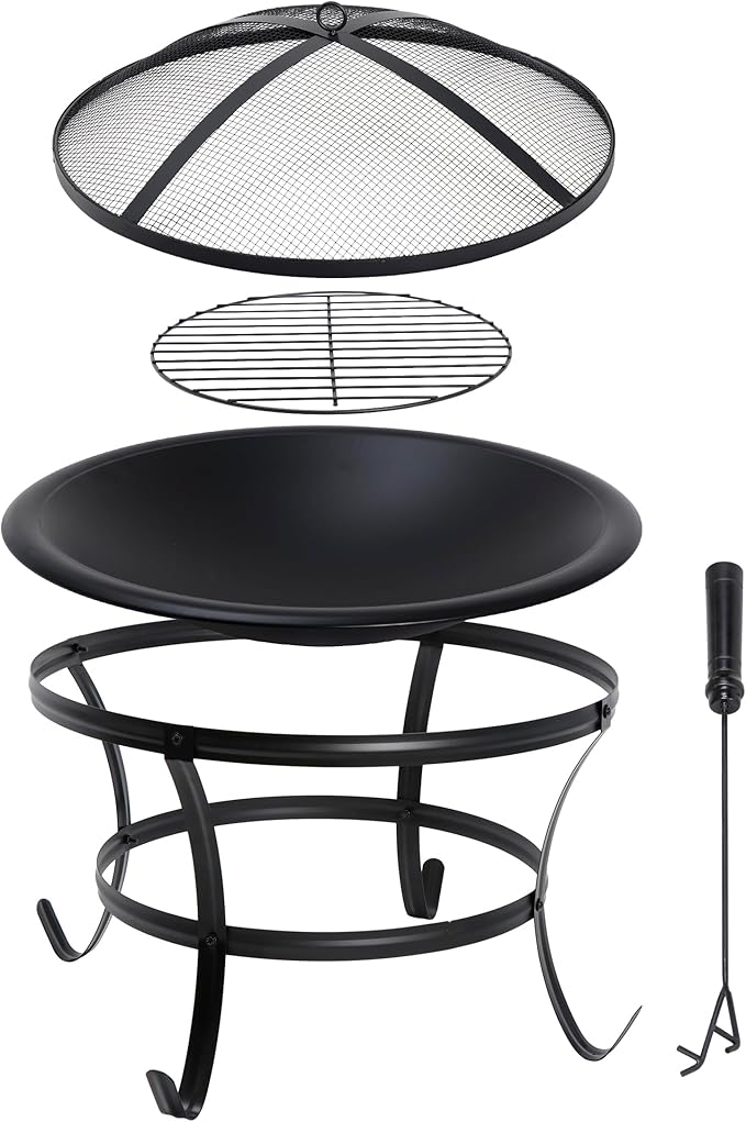 BBQ Grill Outdoor Wood Burning - огляд і ціна Camping Cooking Fire Pit