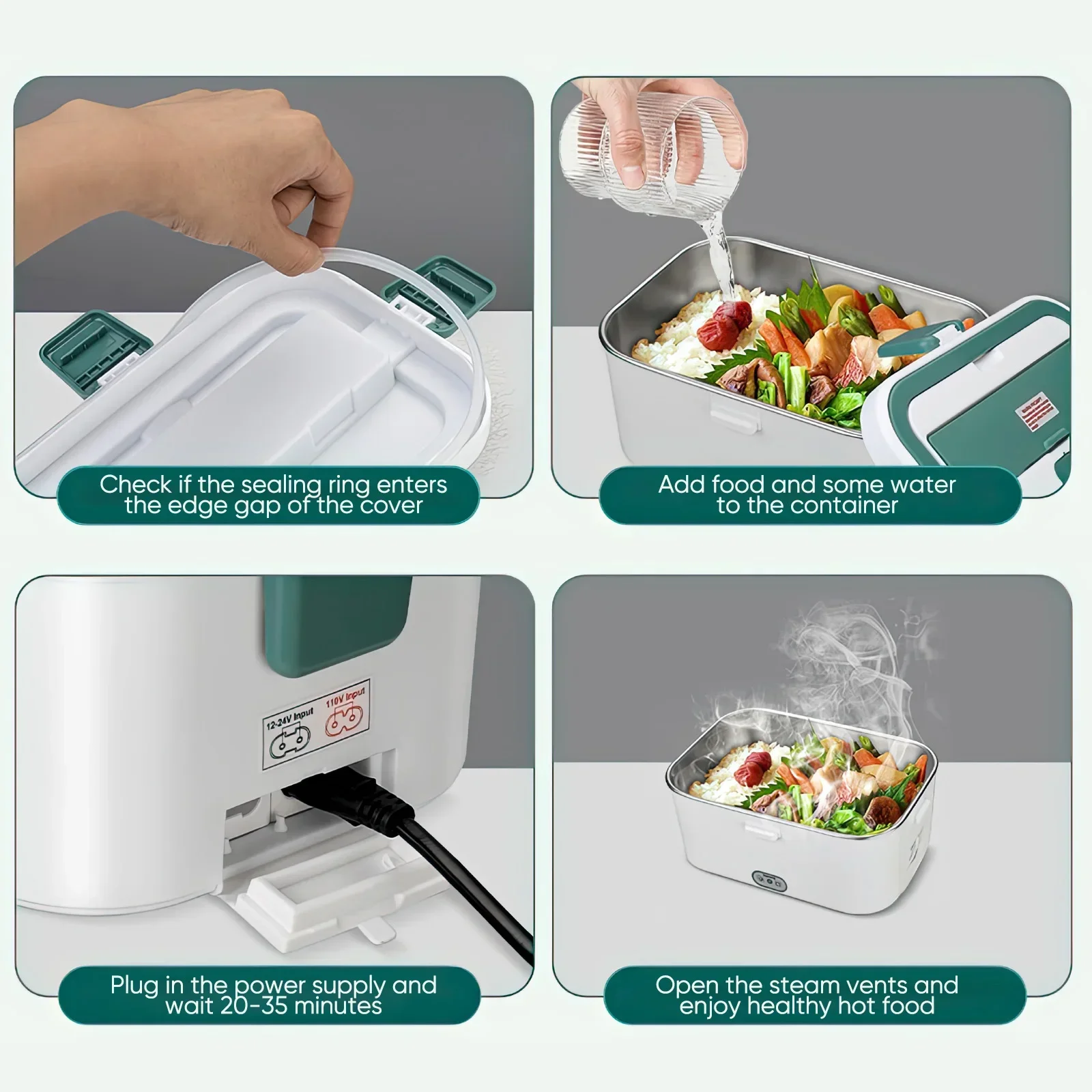 Electric Lunch Box Food Warmer - огляд і ціна Camping Cooking Food