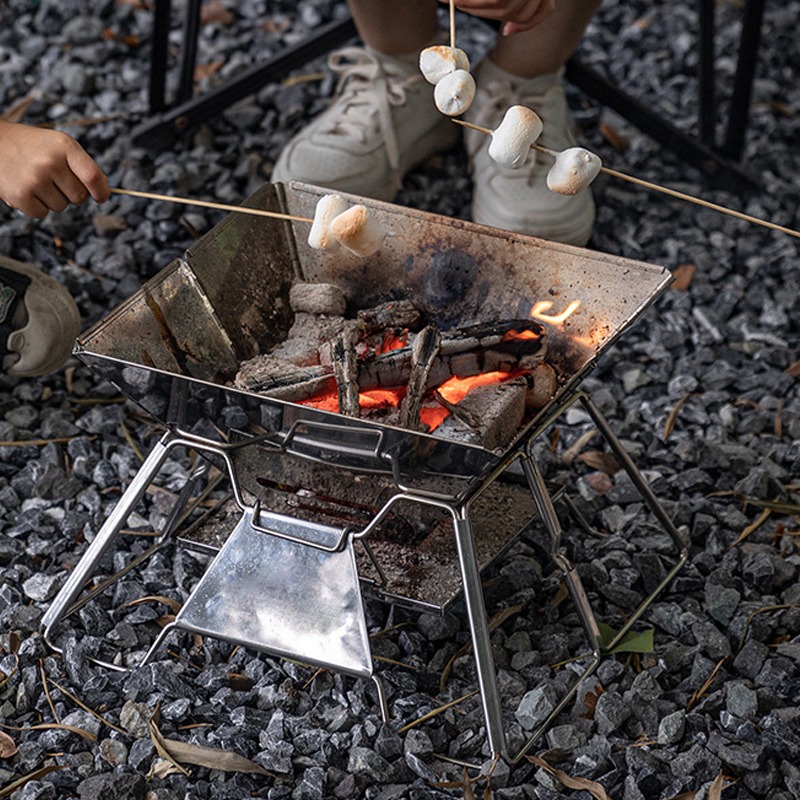 Portable Campfire Fire Pit BBQ - огляд і ціна Camping Cooking Fire Pit