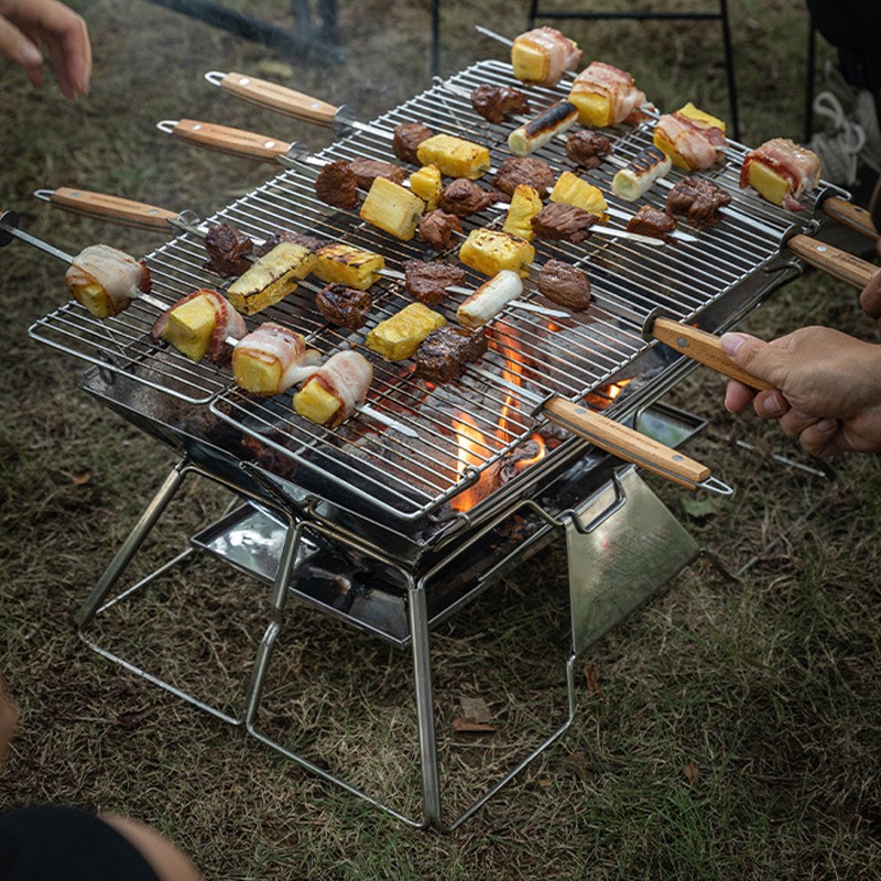 Portable Campfire Fire Pit BBQ - огляд і ціна Camping Cooking Fire Pit