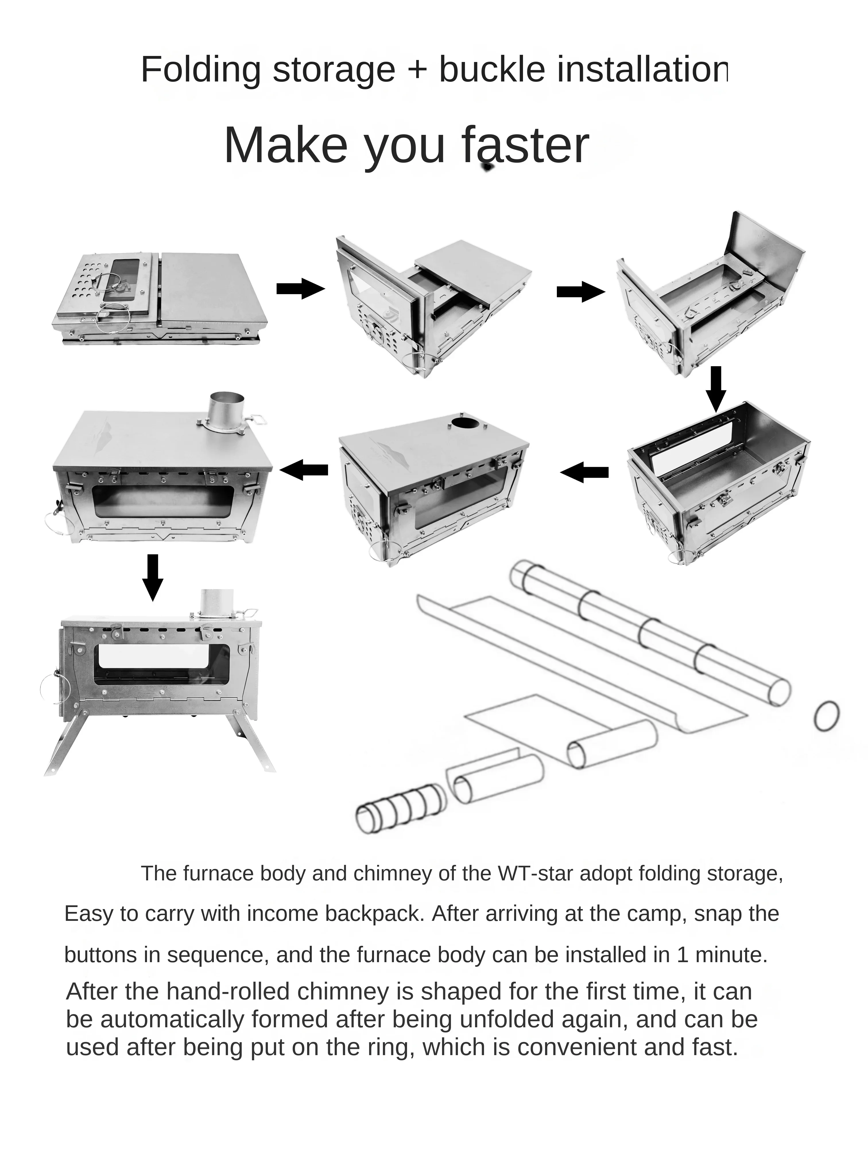 WT Star Ti Titanium Alloy Fold - огляд і ціна Camping Cooking Drawer
