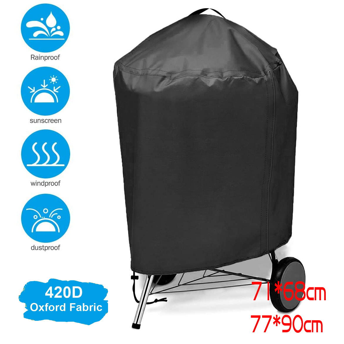 210D Outdoor Grill Cover Water - огляд і ціна Camping Cooking Fire Pit