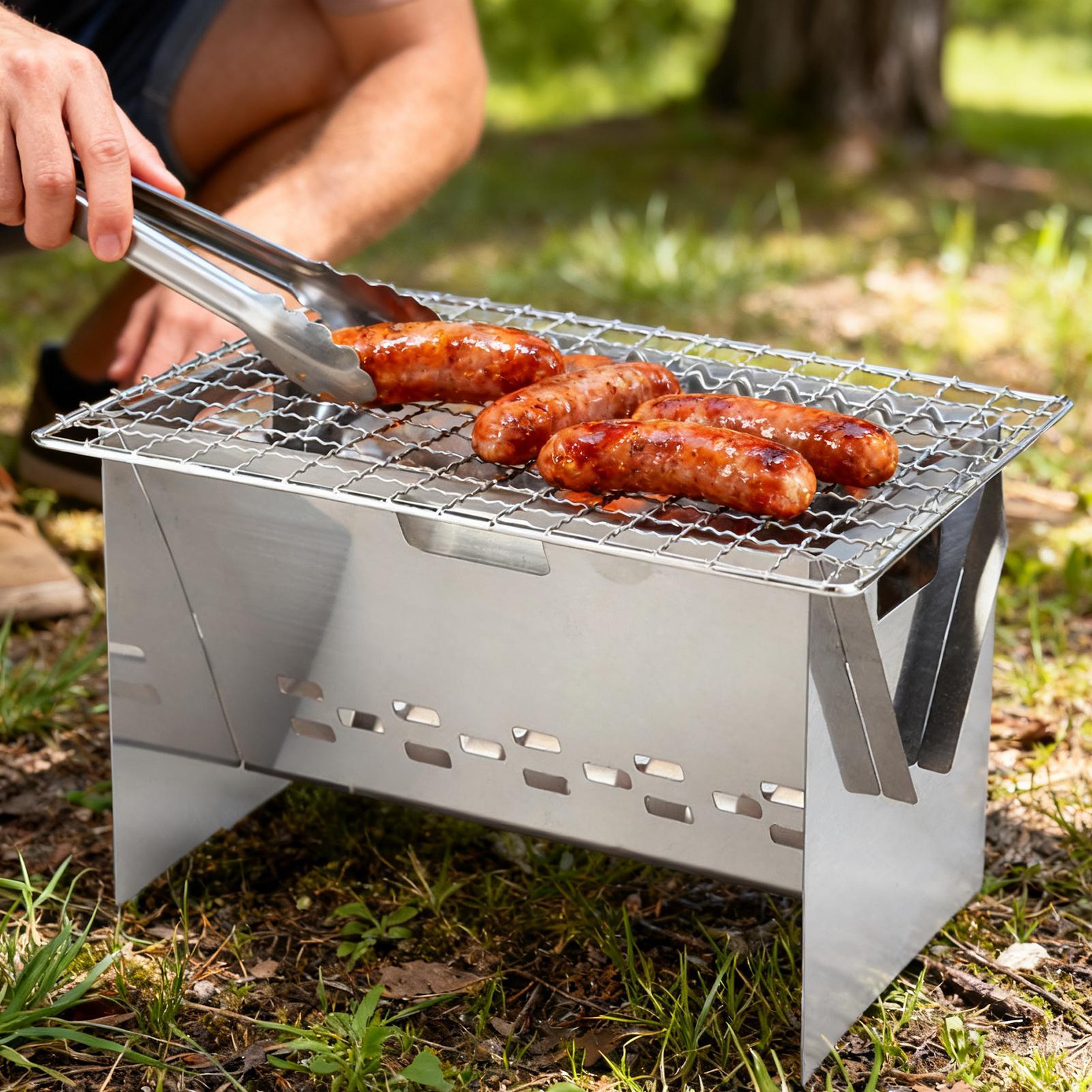 Stainless steel Charcoal Grill - огляд і ціна Camping Cooking Fire Pit