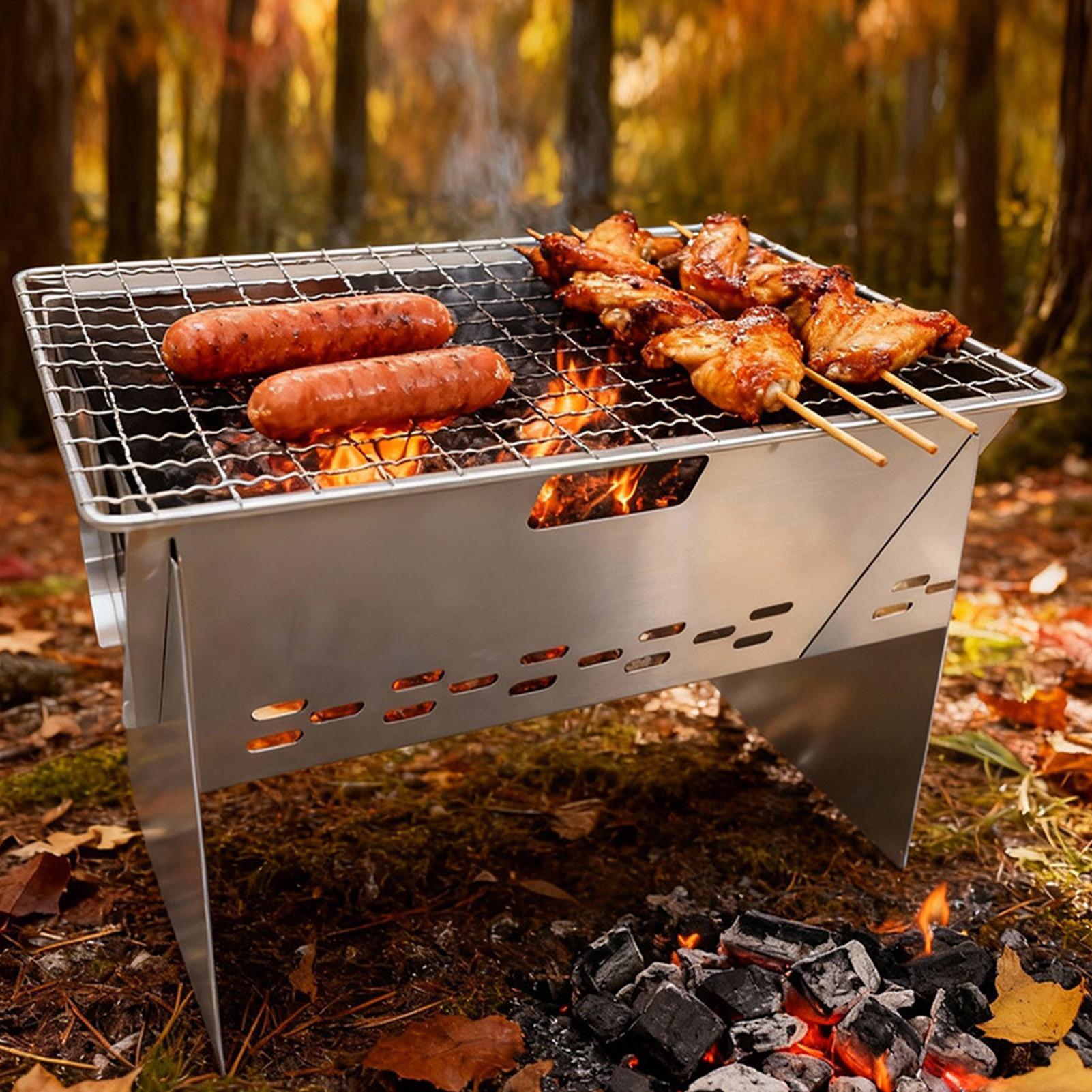 Stainless steel Charcoal Grill - огляд і ціна Camping Cooking Fire Pit