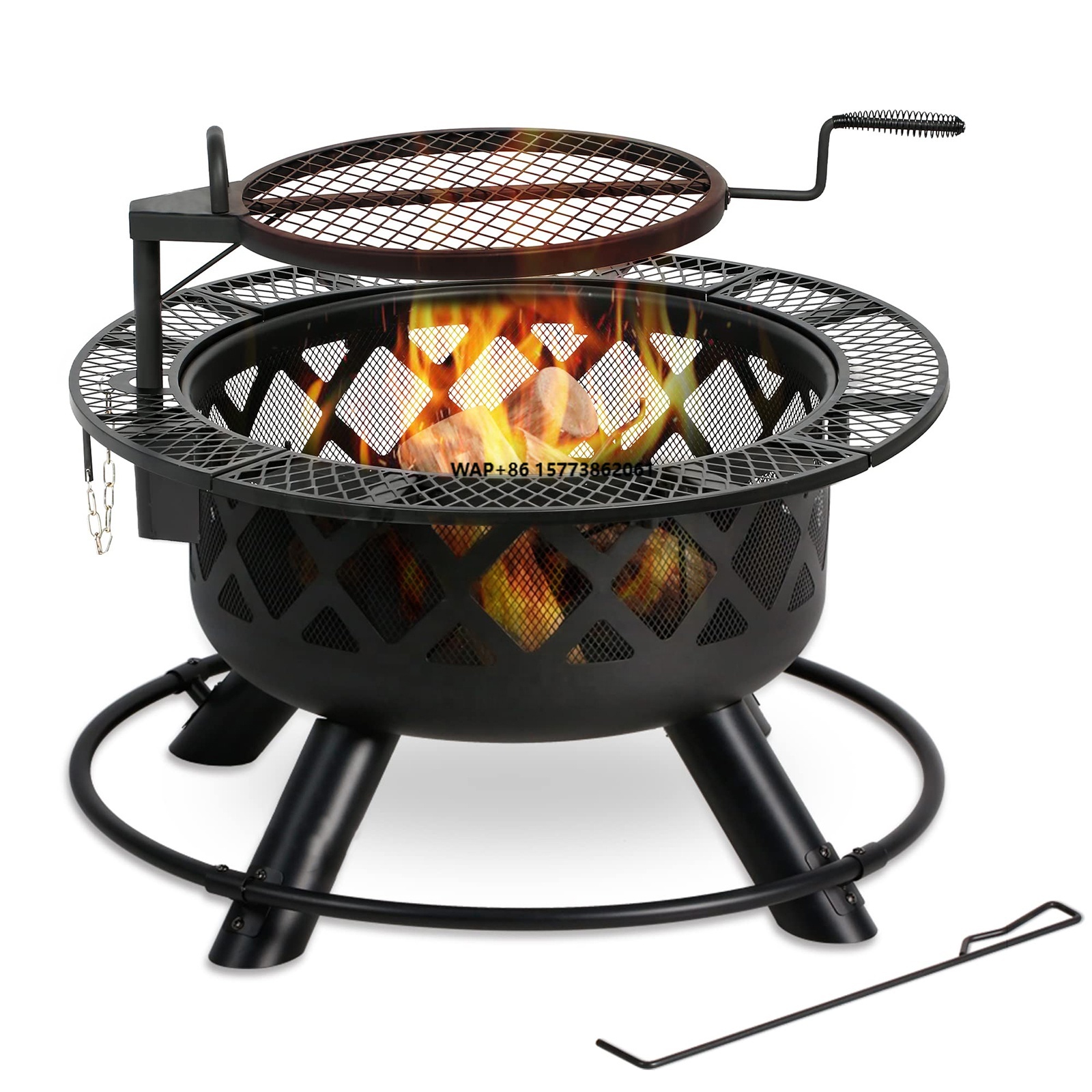 Large Outdoor Wood Burning Fir - огляд і ціна Camping Cooking Fire Pit