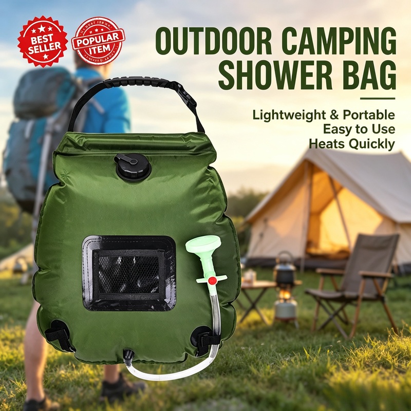 20L 5 Gallon Solar Camping Sho - огляд і ціна Camping Cooking Bag