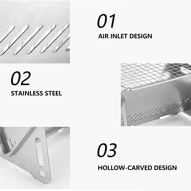 Portable Folding Barbecue Gril - огляд і ціна Charcoal Chimney Starter