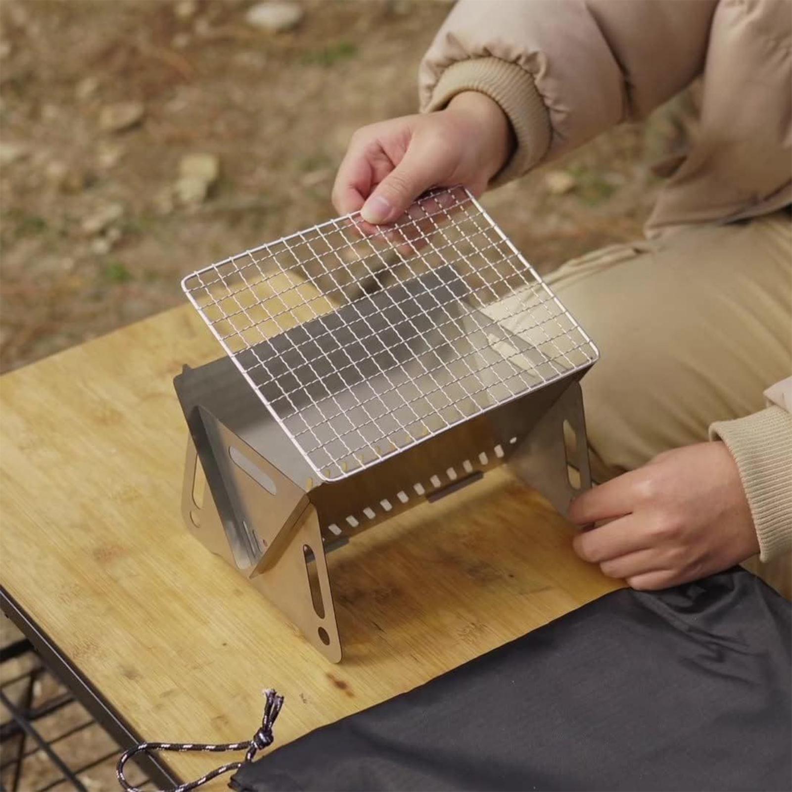 Foldable Portable Charcoal Gri - огляд і ціна Camping Cooking Fire Pit