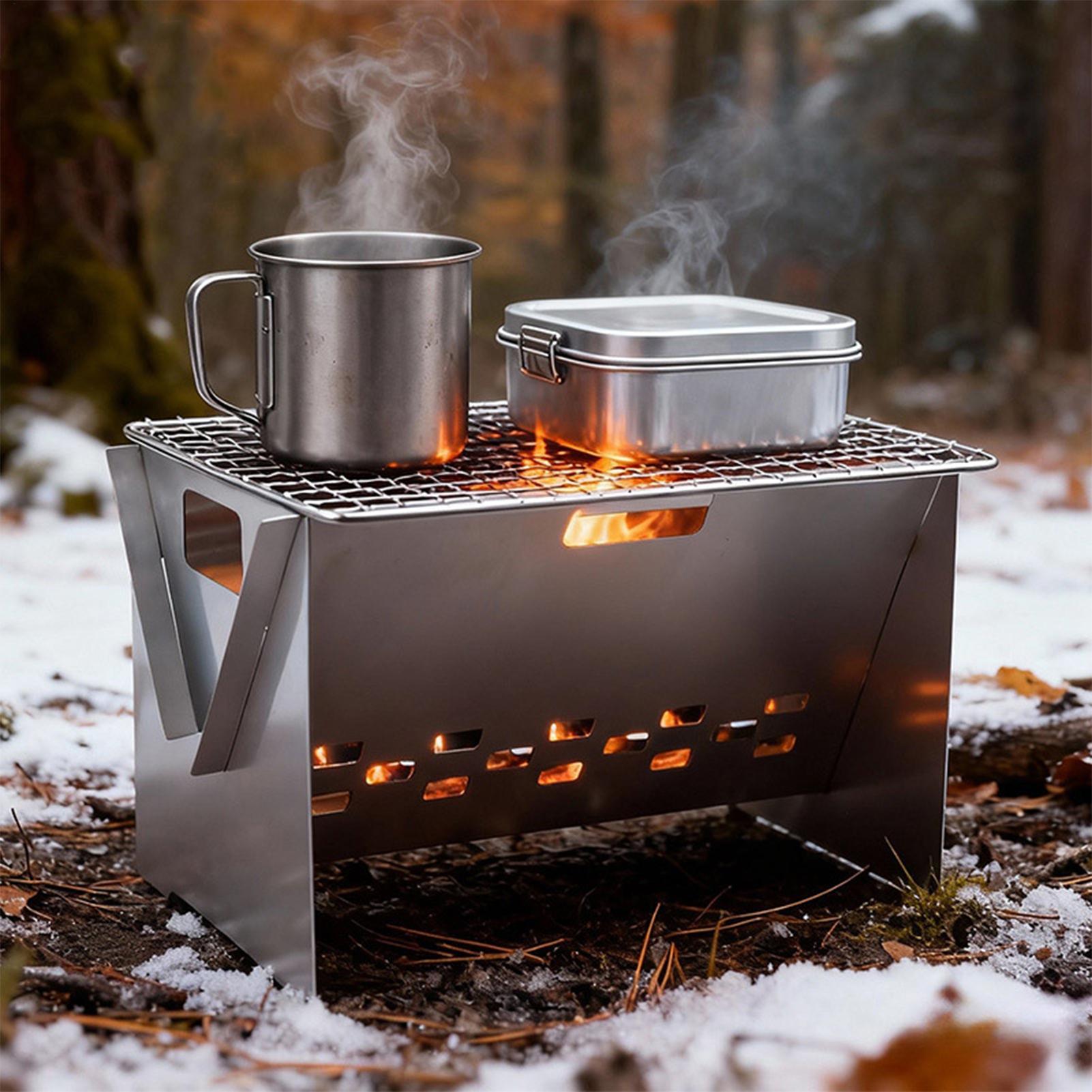 Foldable Portable Charcoal Gri - огляд і ціна Camping Cooking Fire Pit